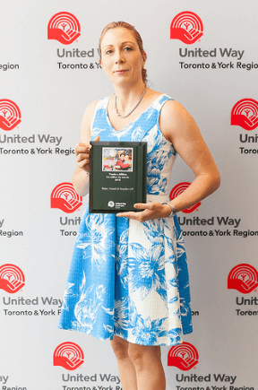 Tamara accepting award